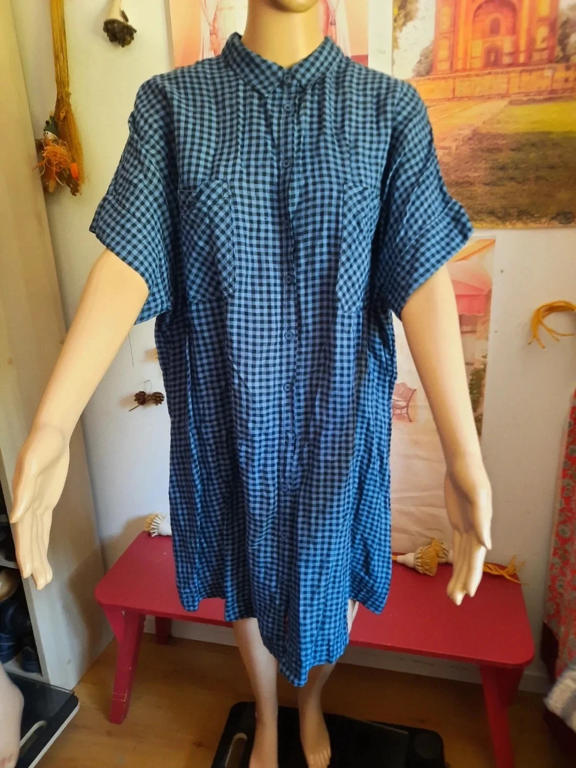 🥀Vestido nuevo de lino grueso, mujer 52/54. Monoprix. – photo 2